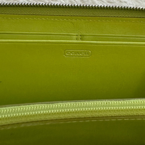 Coach Zip Around Perforated Leather Clutch Wallet - Picture 8 of 10